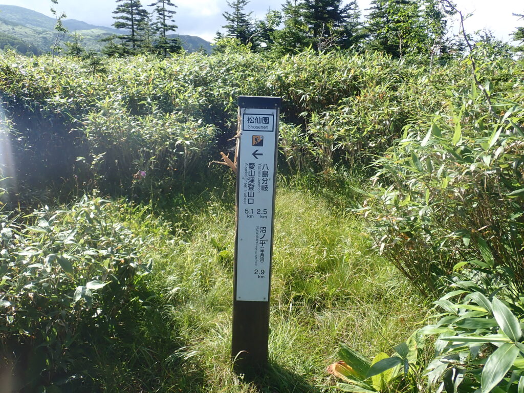 松仙園の標識があました。