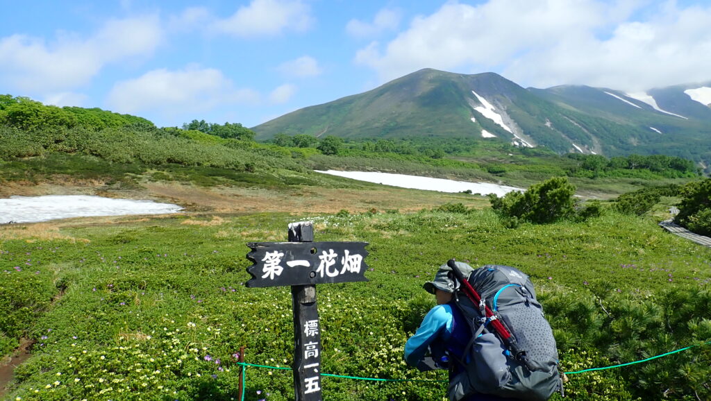 これから向かう「緑岳」も見えています。