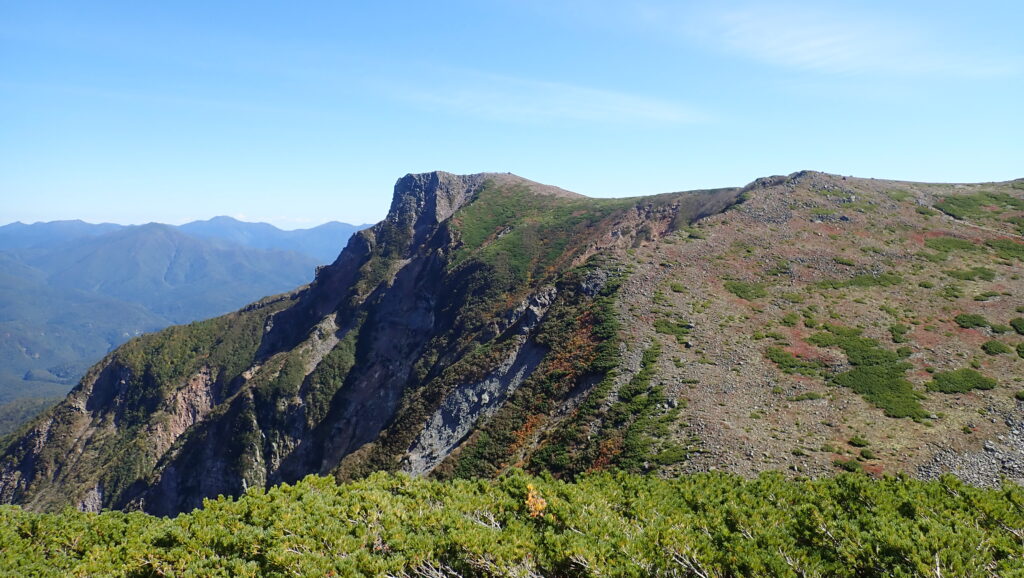 「桂月岳」より　黒岳から西北西　約780m